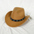 cheap Party Hats-Fashion Cowboy Hat For Men Women Vintage Western Wide Brim Cowgirl Jazz Cap Unisex Outdoor Beach Travel Sun Hats