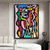 cheap Famous Paintings-picasso style oil painting handmade abstract picasso portrait painting wall painting firgure oil painting handmade signed abstract figure oil painting on canvas for bar office wall decoration