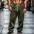 cheap Casual Pants-Men&#039;s Cargo Pants Corduroy Pants Tactical Pants Trousers Drawstring Elastic Waist Multi Pocket Plain Wearable Outdoor Daily Camping &amp; Hiking Fashion Classic Black Army Green