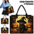 billiga påsar-tygpåse med halloween-tema med svart katt- och pumpadesign - återanvändbar shoppingväska med stor kapacitet för kvinnor