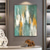 cheap Landscape Paintings-Abstract Gold Paintings On Canvas handmade Rich Textured Acrylic Painting Modern Wall Art Hand Painted Artwork foil green oil painting for Living Room office Wall Decoration blue painting
