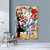 cheap People Paintings-Banksy Style Astronaut oil painting Pop Art Graffiti art Oil Painting 100% HandMade street art Oil Painting Astronaut pop art Oil Painting