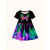 cheap 3D Butterfly Dress-Girls&#039; 3D Graphic Butterfly Dress Short Sleeve Summer Spring Vacation Daily Holiday Princess Beautiful Sweet Kids 4-12 Years Casual Dress A Line Dress Knee-length Regular Fit