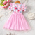 cheap Casual Dresses-Easter Girls&#039; 3D Floral Dress Short Sleeve Summer Vacation Daily Holiday Princess Beautiful Sweet Little Kids(4-7ys) 4-7 Years Casual Dress A Line Dress Tulle Dress Knee-length Regular Fit