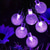 economico Halloween all'Aperto-luci a sfera a bolle solari, luci a globo di cristallo impermeabili per esterni per Halloween, Natale, matrimonio, festival, giardino, albero, atmosfera decorativa, luce multicolore viola-arancione 5m-20leds/6.5m-30leds