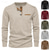 ieftine Tricou casual Henley-Bărbați Tricou cu nasturi Tricou Cămasă Corduroy Cămașă Henley Manșon Lung Henley Primăvara &amp; toamnă Simplu Modă Designer De Bază Vacanță Stradă Ieșire Negru Roșu Vin Maro Top tricou pentru bărbați