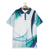 baratos Polo Geométrico Masculino-Homens Geométrica Camisas Polo Waffle Camisa de golfe Manga Curta Camisas polo Camisas de colarinho Business casual Roupas de férias Traje formal Roupas para festivais Impressão 3D Botões Azul Verde
