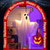 cheap Halloween Lights-1pc Halloween Decorations Lighted Ghost Hanging Light Porch, Adjustable Arms for Glass Window, Indoor &amp; Outdoor Tree Decor - Festive Atmosphere Decorative Light with 3 Lighting Modes (White &amp; Orange)