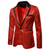 cheap Men&#039;s Classic Blazers-Men&#039;s Blazer Business Cocktail Party Wedding Party Fashion Casual Spring &amp;  Fall Polyester Color Block Button Pocket Comfortable Single Breasted Blazer Silver Black Red Blue