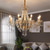 cheap Candle-Style Design-LED Chandelier Warm White 6/8-Light 66cm/78cm French Crystal Pearl Chandelier Medieval Villa Vintage Hanging Light for Living Room Bedroom 110-240V