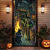 preiswerte Türabdeckungen-Halloween-Türdekorationen, Halloween-Türabdeckungen, bezaubernde Hexen-Türteppiche, Türvorhang-Dekoration, Hintergrund, Türbanner für die Haustür, Bauernhaus, Urlaubsparty, Innen- und