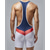 cheap Men&#039;s Tracksuits-Men&#039;s Wrestling Suit Body Shaping Jumpsuit Shapewear Breathable Quick Dry High Stretch Summer Spring Polyester Outdoor Walking Jogging White Red