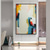 cheap Abstract Paintings-Handmade Oil Painting Canvas Wall Art Decoration Abstract Color Block for Home Decor Rolled Frameless Unstretched Painting