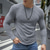 preiswerte Lässige T-Shirts für Herren-Herren Waffel-Shirt T Shirt T-Shirt langarmshirt Glatt Rundhalsausschnitt Strasse Urlaub Langarm Bekleidung Modisch Designer Basic