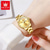 abordables Montres à quartz-nouvelle marque olevs olevs tendance montres pour femmes calendrier lumineux affichage de la semaine diamants simple loisirs montre à quartz étanche sport vie voyage montre pour femmes