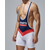 cheap Men&#039;s Tracksuits-Men&#039;s Wrestling Suit Body Shaping Jumpsuit Shapewear Breathable Quick Dry High Stretch Summer Spring Polyester Outdoor Walking Jogging White Red