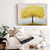 cheap Floral/Botanical Paintings-Large handpainted 3D Golden Tree Canvas Oil Painting handmade Autumn Landscape painting handmade Wall Art Botanical Knife Painting Light Luxury gold tree oil painting for Living Room bedroom Decor