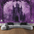 cheap Halloween Wall Tapestries-Halloween Decorations Blacklight Tapestry Glow Party Creepy Mansion Castle UV Reactive Glow in the Dark Psychedelic Trippy Misty Hanging Tapestry Wall Art Mural for Living Room Bedroom
