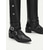 cheap Cowboy &amp; Western Boots-Women&#039;s Black Knee-High Boots with Buckle Straps and Studded Detailing – Gothic Style Motorcycle Boots for Casual and Party Wear