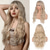 cheap Synthetic Trendy Wigs-Wig with Bangs for Women Long Blonde Wavy Curly Wig Heat Resistant Synthetic Wig for Girls Daily Use Party Halloween Cosplay Wig
