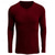 economico T-shirt in maglia a coste-Per uomo Maglietta Maglietta a Maglia a Coste Manica Lunga Scollo a V Estate Semplice Striscia di Fossa Moda Designer Essenziale A coste Vacanza Streetwear Uscire Nero Bianco Borgogna Maglietta Top
