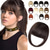 cheap Bangs-Clip in Bangs, Synthetic French Bangs Hair Clip Fake Bangs Fringe with Temples Hairpieces for Women Natural Bangs Clip in Hair Extensions for Daily Wear