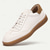 cheap Men&#039;s Sneakers-Men&#039;s White Faux Leather Casual Sneakers with Brown Suede Accents – Comfortable Lace-Up Shoes for Everyday Wear