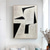 baratos Pinturas de Natureza Morta-pintado à mão branco preto texturizado pintura oversized artesanal abstrato geométrico pintura arte da parede grande minimalista preto branco pintura para sala de estar decoração de parede arte