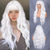 cheap Synthetic Trendy Wigs-Wig with Bangs for Women Long Blonde Wavy Curly Wig Heat Resistant Synthetic Wig for Girls Daily Use Party Halloween Cosplay Wig