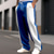 abordables Pantalones de deporte-Hombre Pantalones de Deporte Pantalones de chándal de pierna ancha Pantalones Retazos Bolsillo Correa Bloque de color Comodidad Deporte Diario Moda Casual Negro Azul Oscuro Microelástico