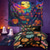 voordelige Wandtapijten-Halloween decoraties blacklight wandtapijt uv-reactief glow in the dark glow party jack o lantern psychedelische stad trippy mistig hangend wandtapijt muurschildering voor woonkamer slaapkamer