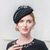 voordelige Feesthoeden-hoeden wollen baret hoed schotel hoed theekransje cocktail elegante bruiloft met strass splicing hoofddeksel hoofddeksel