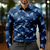 cheap Men&#039;s Dress Shirts-Men&#039;s Circle Geometric Pattern Dress Shirt Button Up Shirt Long Sleeve Business Casual Business Daily Fall Winter Spring &amp; Summer Shirt Collar Button Up 3D Print Blue