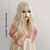 billige Syntetiske trendy parykker-elegant lang bølget blond/rosa parykk med smell for kvinner - perfekt for cosplay  &amp; parter syntetisk fiber