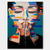 cheap People Paintings-Large Handmade Abstract Palette knife face painting wall art Handmade textured face of girl painting handpainted figurative oil painting wall art face girl Oil painting wall decorative painting room