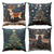 cheap Holiday Cushion Cover-Christmas Decorations Decorative Toss Pillows Cover Quilting Art Reindeers Tree 1PC Soft Square Cushion Case Pillowcase for Bedroom Livingroom Sofa Couch Chair