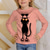 cheap Girl&#039;s Cotton T-shirts-Girls&#039; 3D Graphic Animal T shirt Tee Long Sleeve Spring Fall Fashion Basic Polyester Kids 4-12 Years Crew Neck Outdoor Casual Daily Regular Fit