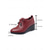 cheap Women&#039;s Oxfords-Women&#039;s Red Lace-Up Wedge Shoes with Scalloped Trim and Side Zipper – Comfortable Casual Footwear for Everyday Wear