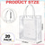 cheap Party Supplies-20pcs Reusable Clear Plastic Gift Tote Bags - Premium PVC Gift Wrap Bags for Parties and Events - Durable, Water-Resistant, and Reusable (7.87&quot; X 7.87&quot; X 3.15&quot;) for Halloween, Christmas, Wedding, Birt