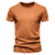 abordables T-shirts en Coton et Lin-Homme T-shirt T-shirt en bambou Manche Courte Col Rond Été Couleur Unie / Unie Occasionnel Style Classique Décontracté Quotidien Chameau T-shirt haut de gamme pour homme