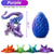 cheap Party Supplies-3D Printed Dragon Egg Mystery Crystal Dragon Fidget Toys Articulated Dragon Home Desk Decor Easter Surprise Dinosaur Eggs Adults Fidget Toys for Autism