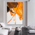 cheap Abstract Paintings-Handmade Oil Paintings Canvas Wall Art Decoration Modern Orange Abstract for Home Decor Rolled Frameless Unstretched Painting