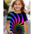 cheap Girl&#039;s 3D Vision &amp; Shining-Girls&#039; 3D Graphic Geometric T shirt Tee Short Sleeve Summer Spring Fashion Basic Kids 4-12 Years Crew Neck Outdoor Casual Daily Regular Fit