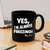 cheap Mugs &amp; Cups-Yes I&#039;m Always Freezing Mug 11oz Ceramic Coffee Cup Funny Gift for Freezing Friends 330ml Black Mug Perfect for Office or Home Novelty Gift Idea