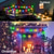 billiga Solsträngljus-solar led jul snöflinga vattentäta ljusslingor 30/50/100 led 8 lägen för belysning utomhus bakgård trädgård semester trädgård bröllop nyårsfest utomhus inomhus dekoration