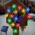 billiga Solsträngljus-solar led jul snöflinga vattentäta ljusslingor 30/50/100 led 8 lägen för belysning utomhus bakgård trädgård semester trädgård bröllop nyårsfest utomhus inomhus dekoration
