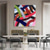 cheap Abstract Paintings-Handmade 3D Colorful Oil Painting on Canvas Large hand painted Abstract Textured Palette Knife Boho oil painting Wall Art Custom Contemporary Minimalist artwork for Living Room bedroom home Decor