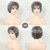 cheap Older Wigs-Grey Curly Pixie Wigs for White Women Short Fluffy White Hair with Bangs Natural Synthetic Heat Resistant Wig