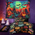 voordelige Wandtapijten-Halloween decoraties blacklight wandtapijt uv-reactief glow in the dark glow party jack o lantern psychedelische stad trippy mistig hangend wandtapijt muurschildering voor woonkamer slaapkamer