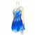abordables Vestidos de Patinaje Artístico-Vestido de patinaje artístico Mujer Chica Patinaje Sobre Hielo Vestidos Azul Retazos Malla Alta elasticidad Entrenamiento Competición Ropa de Patinaje Clásico Cristal / Strass Manga Larga Patinaje